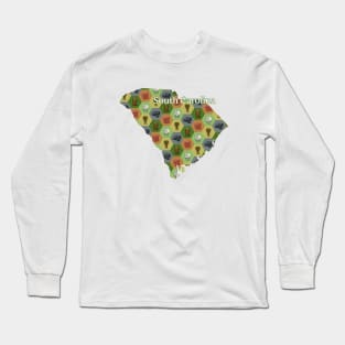 South Carolina State Map Board Games Long Sleeve T-Shirt